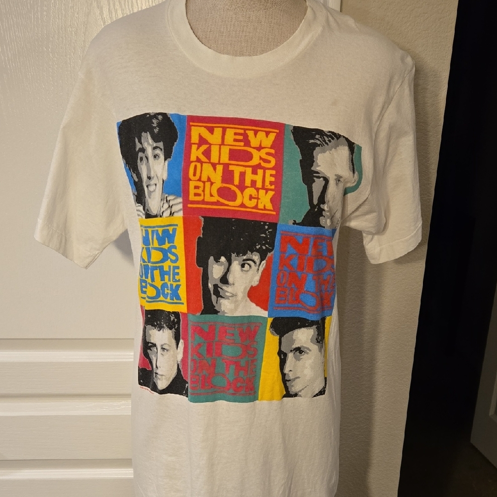 1989‎ Single Stitch New Kids On The Block White T-Shirt